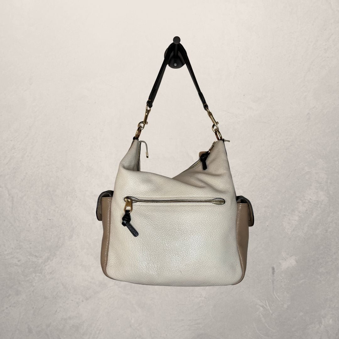 COACH Beige/Black Pennie Shoulder Bag