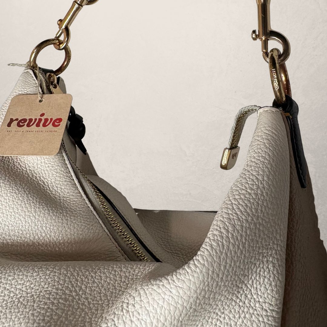 COACH Beige/Black Pennie Shoulder Bag