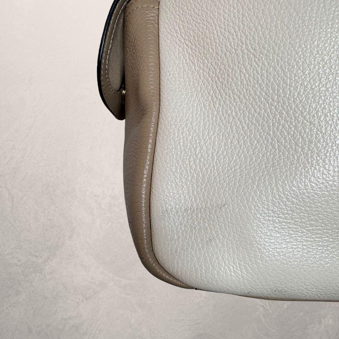 COACH Beige/Black Pennie Shoulder Bag