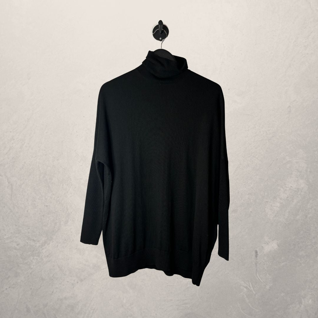 COS zwarte coltrui van 100% wol, maat S