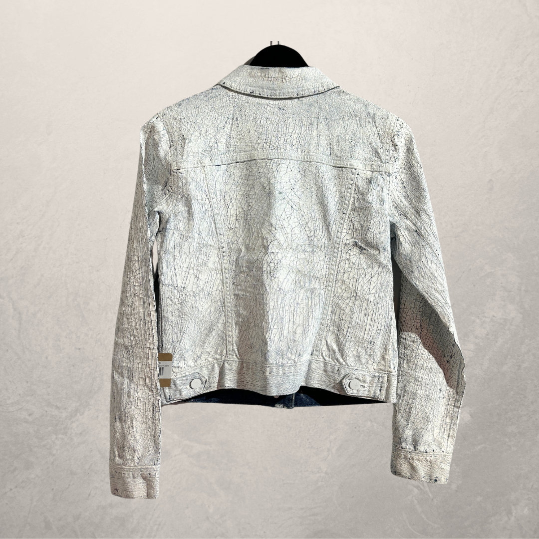 Calvin Klein Jeans white coated denim jacket S