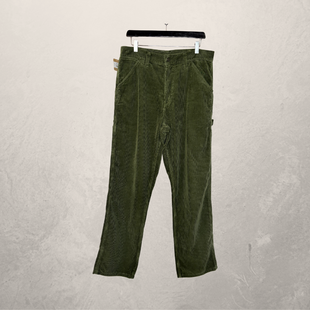 Carhartt WIP groene corduroy cargobroek 30 x 32