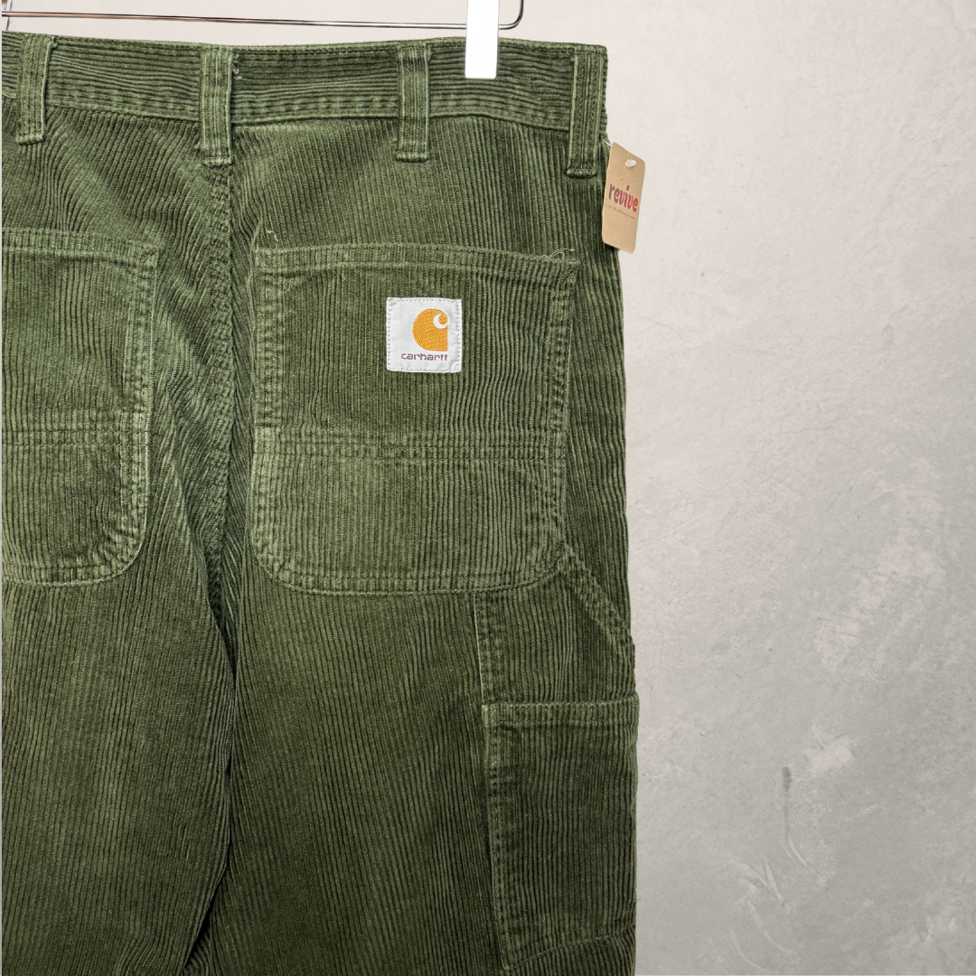 Carhartt WIP groene corduroy cargobroek 30 x 32