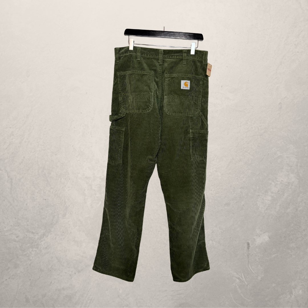 Carhartt WIP groene corduroy cargobroek 30 x 32