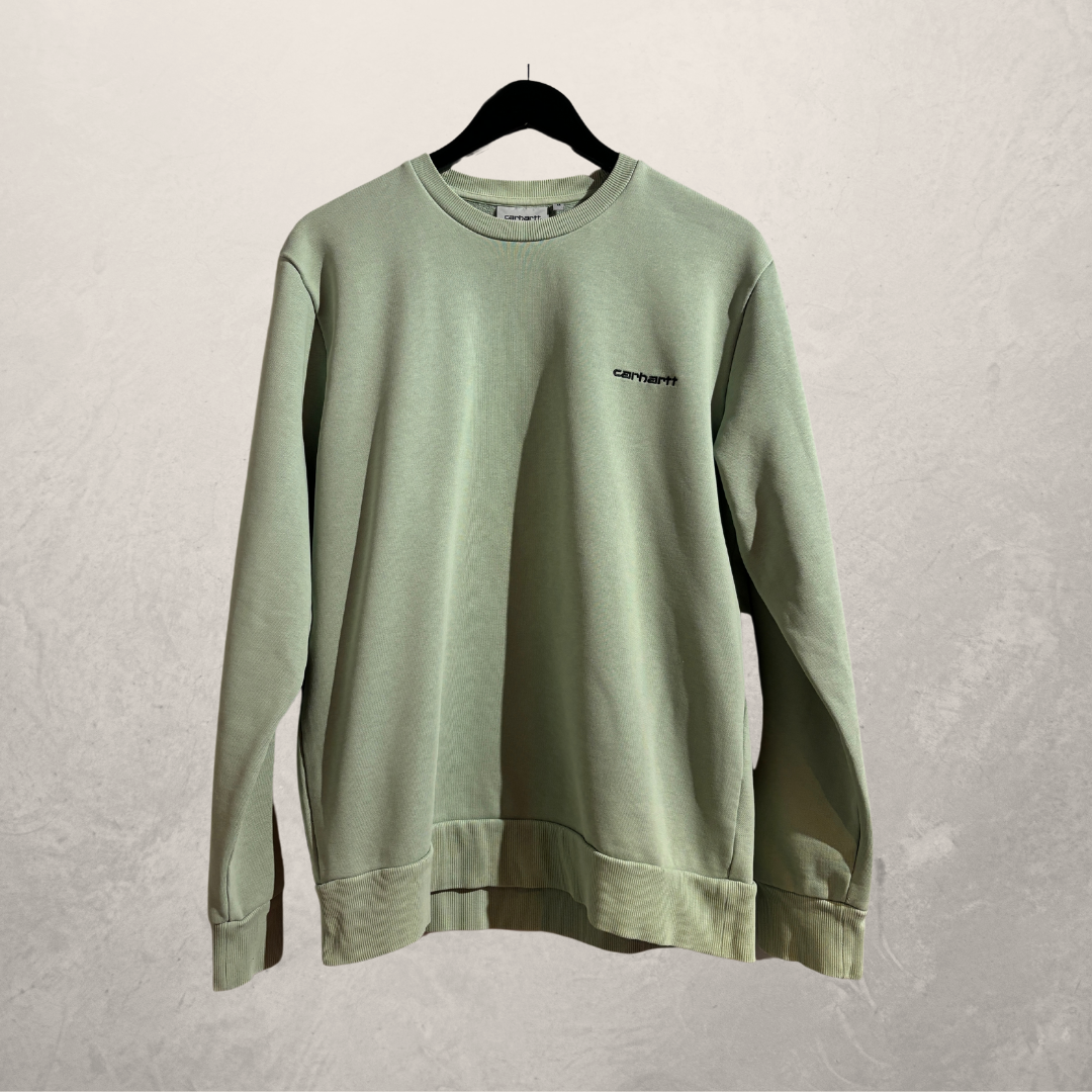 Carhartt WIP zeegroen fleece trui M