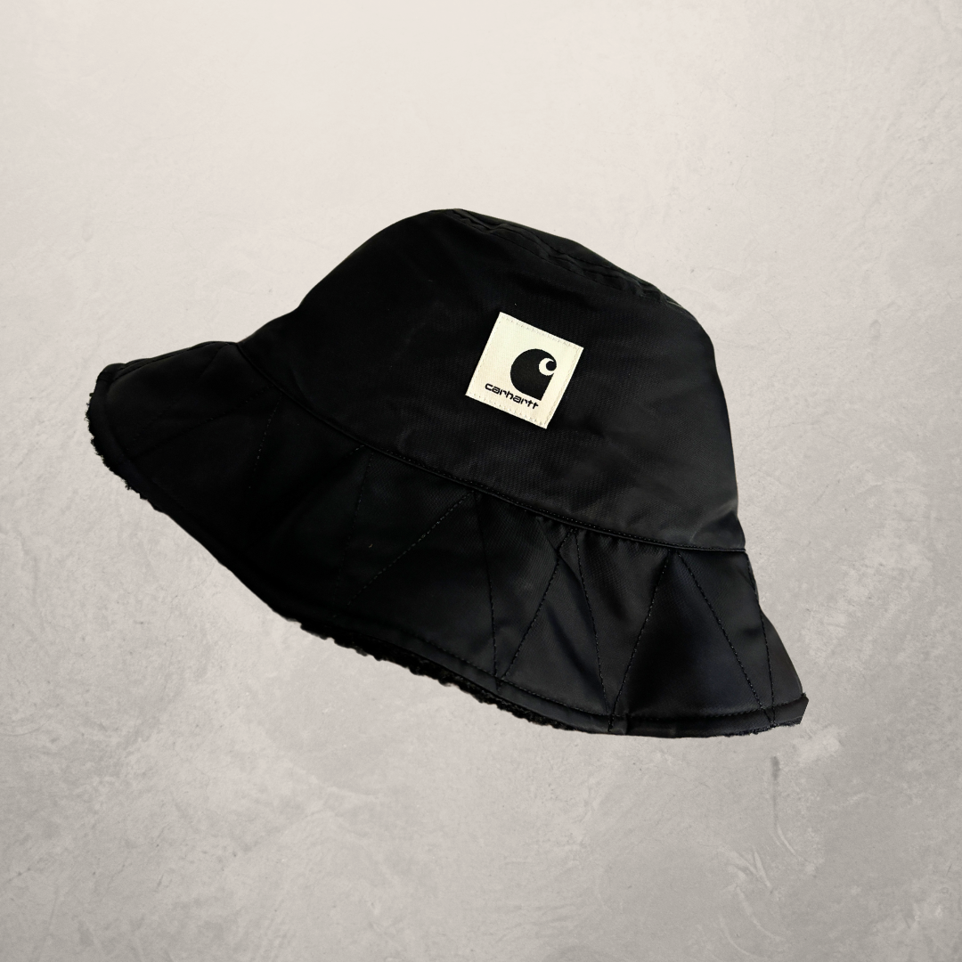 Carhartt WIP zwarte omkeerbare bucket hat SM