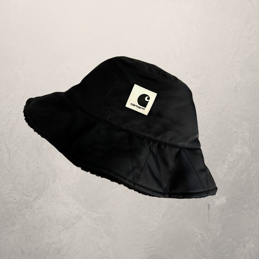 Carhartt WIP zwarte omkeerbare bucket hat SM