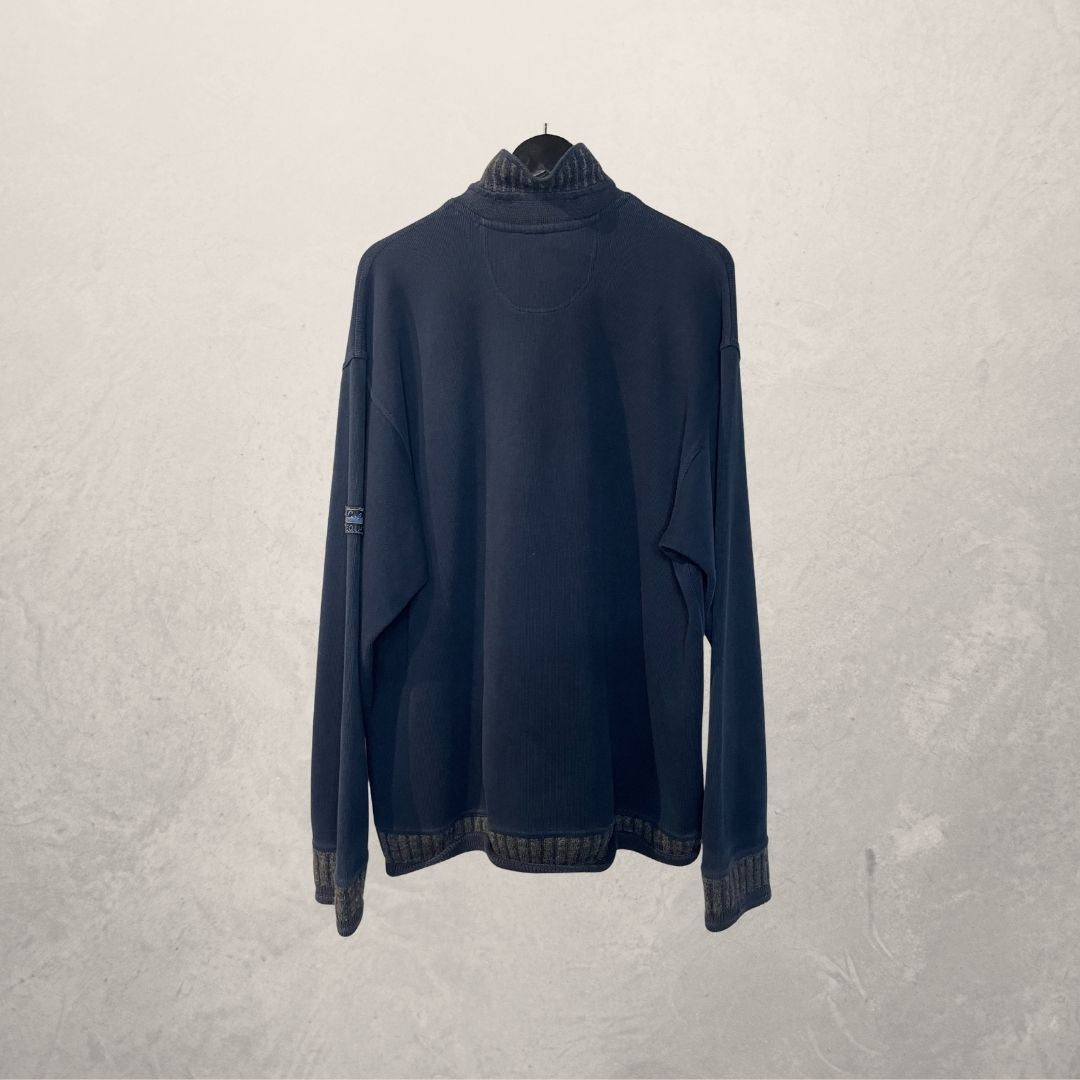 Vintage Carlo Colucci blauwe gebreide trui XXL