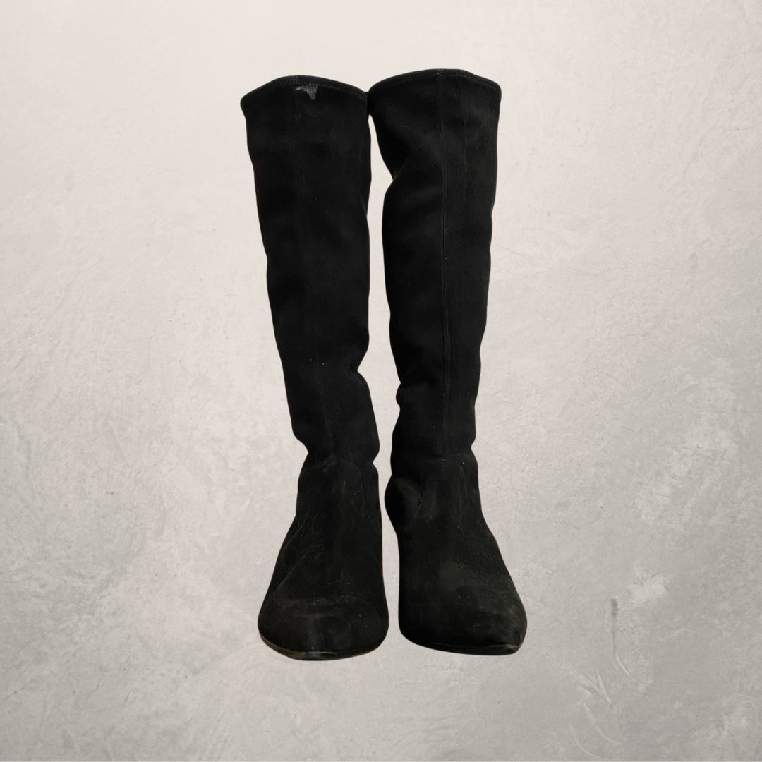 Celine black suede knee hi boots 39.5