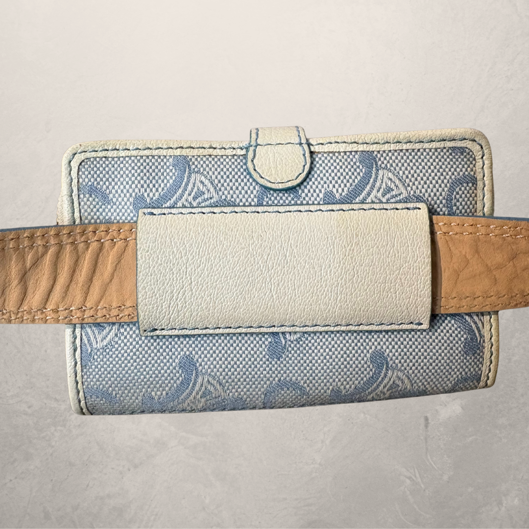 Celine blue/white with gold hardware belt bag OS
