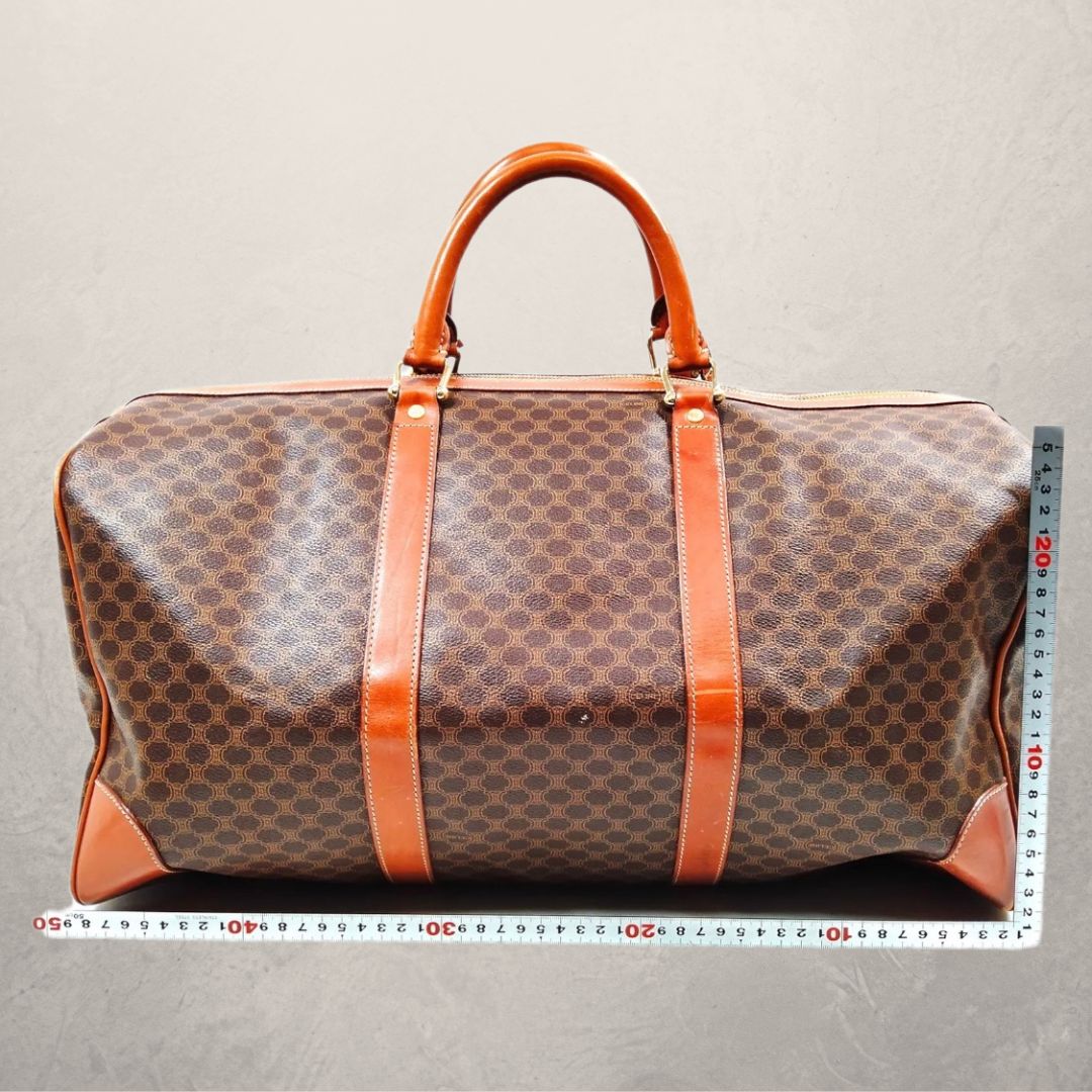 Celine Boston Keepall bruine leren monogramtas