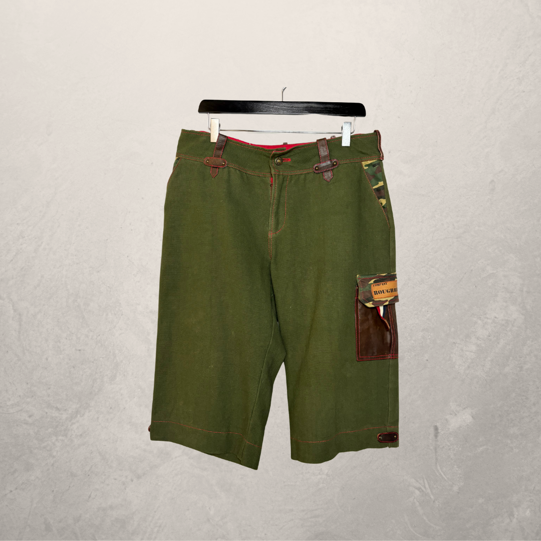 Chick On A Mission Combat Green Jorts L