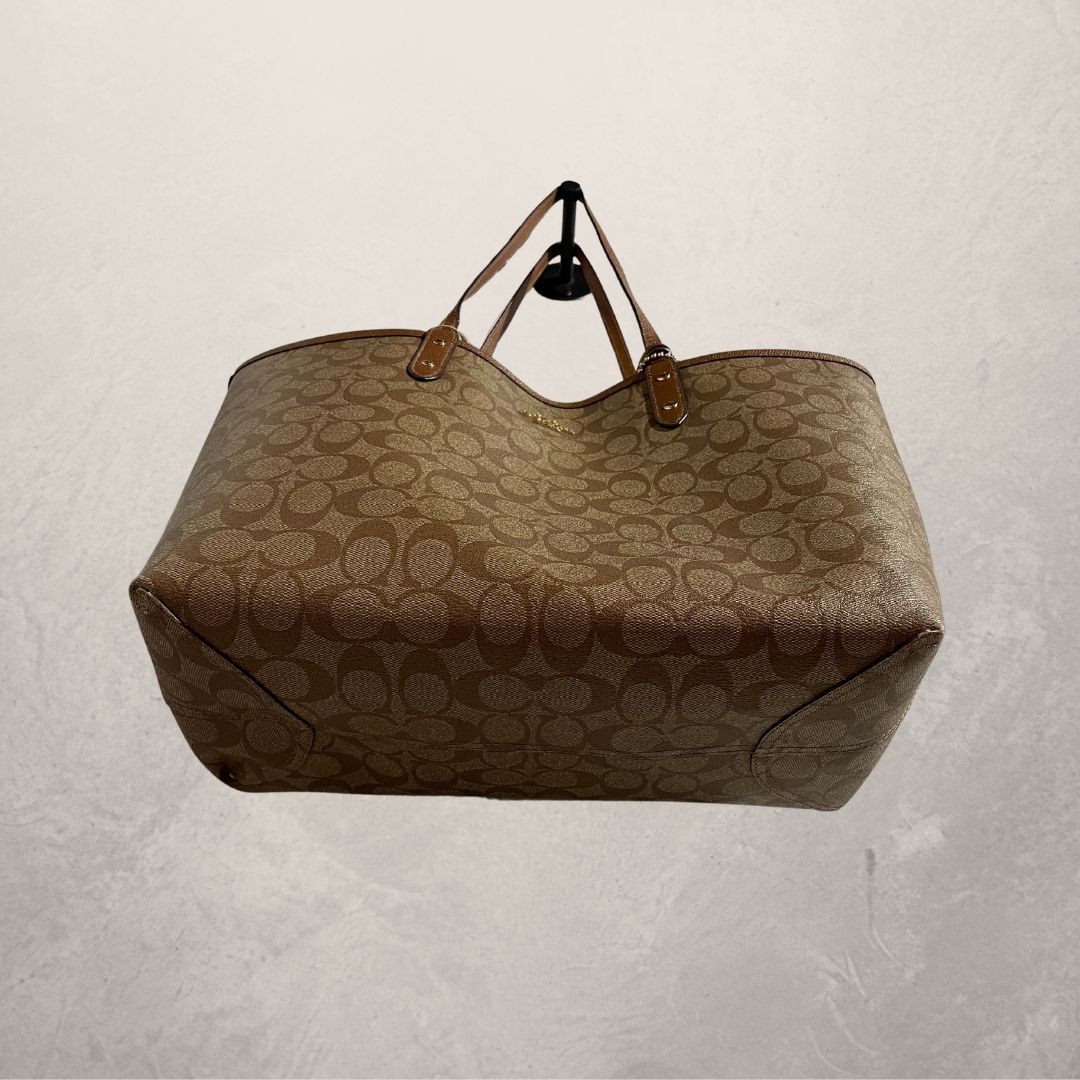 Coach beige monogram omkeerbaar, bewaar alle draagtas