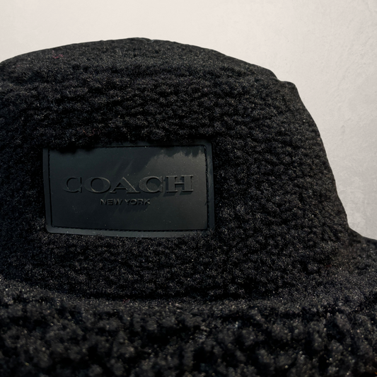 Coach black teddy bucket hat M/L