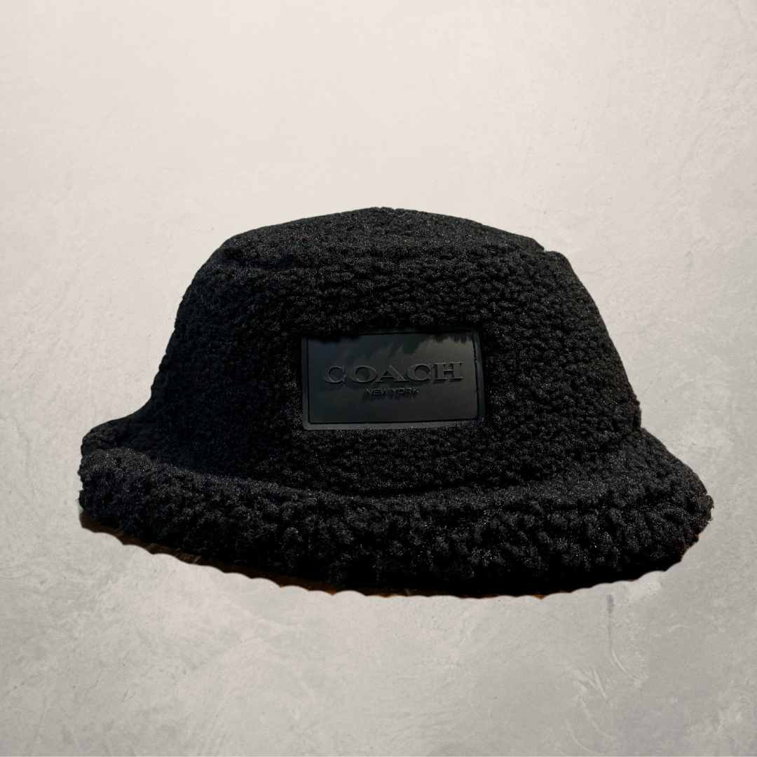 Coach black teddy bucket hat M/L