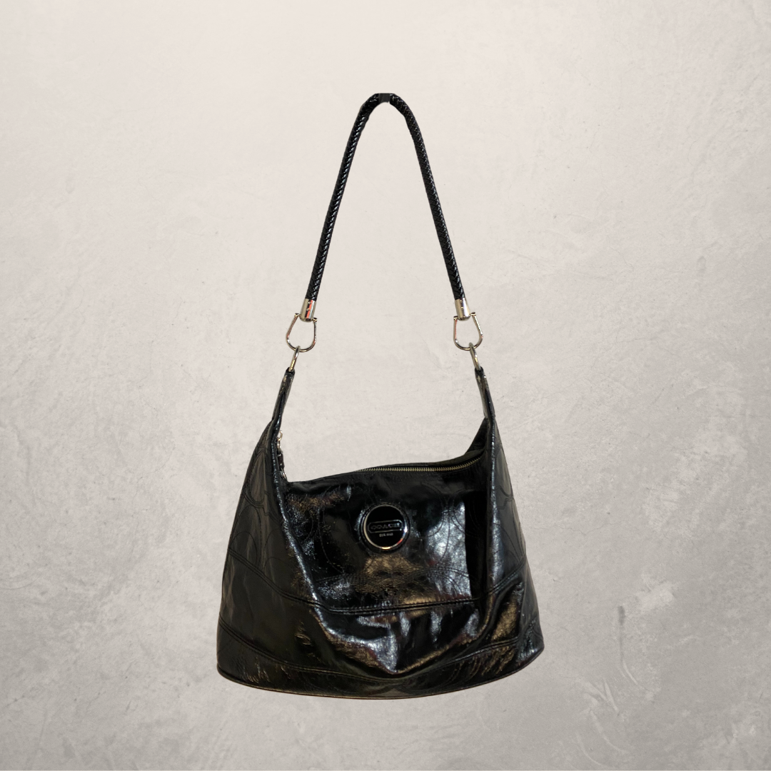 Coach Colette Signature Satijn/leren monogram schoudertas