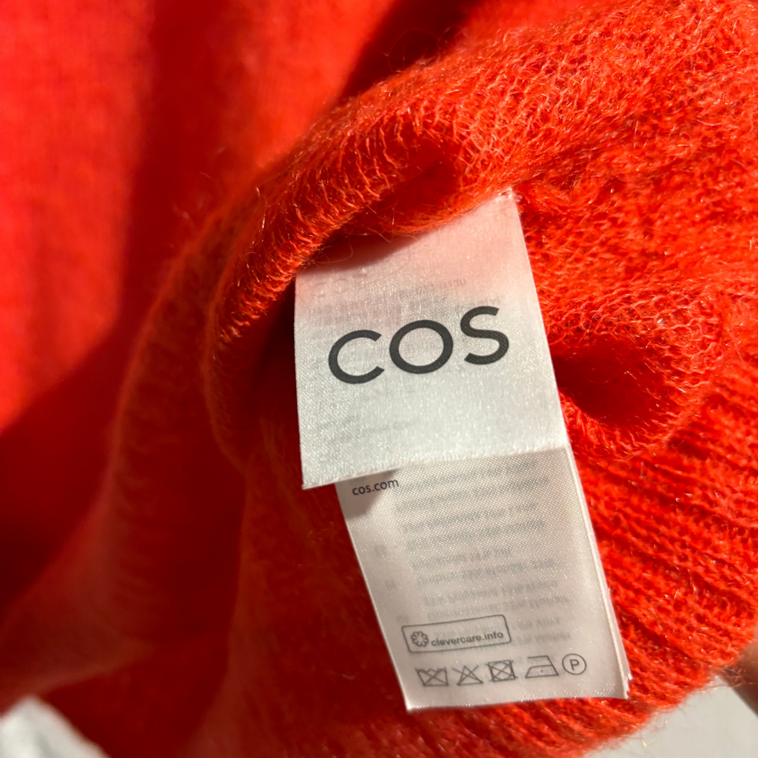 Cos orange mohair wool mix jumper L