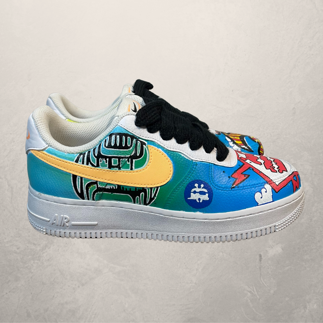 Custom Lowlands through the years Nike Airforce 1 sneakers 40- by @M.a.r.r.art