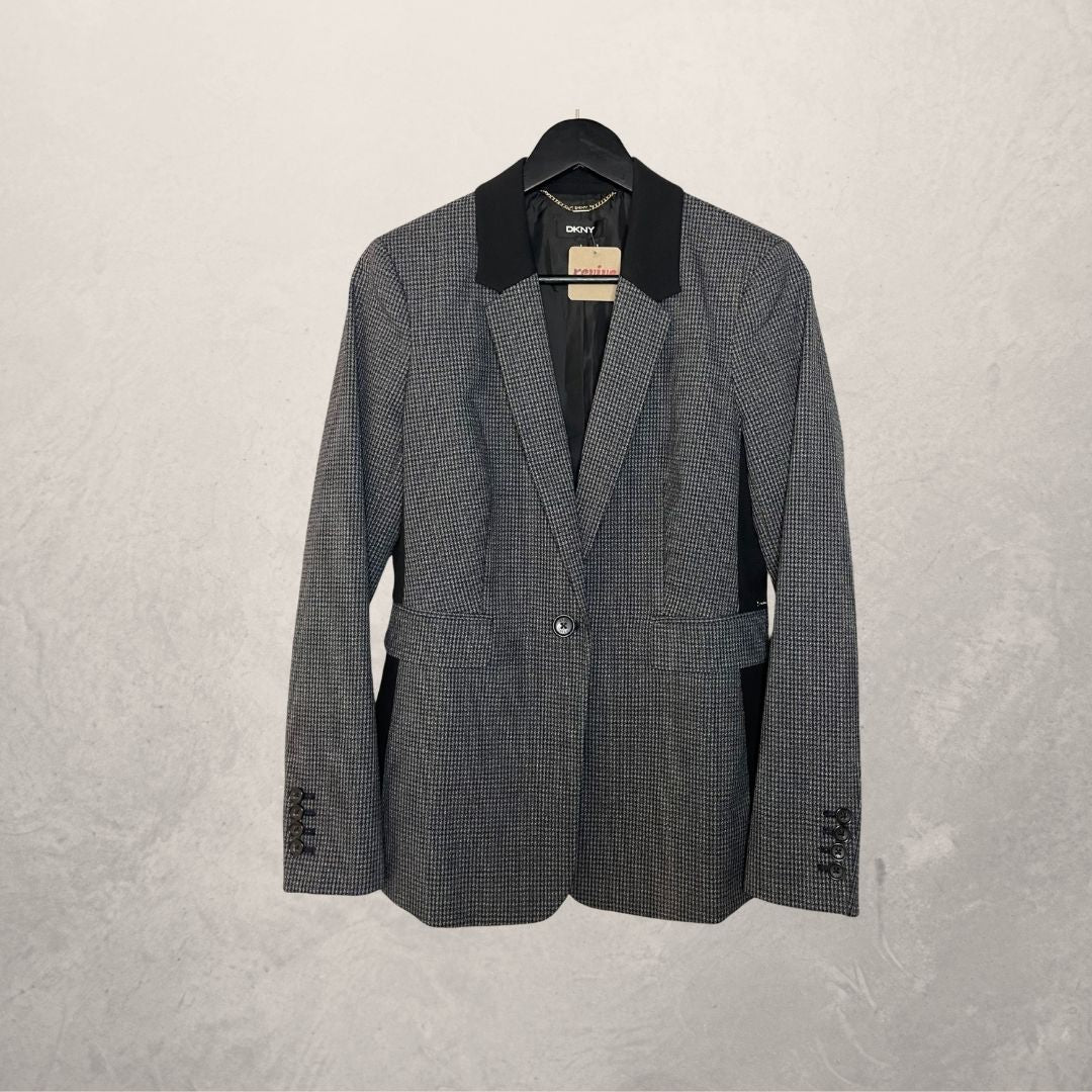 DKNY grey check blazer S