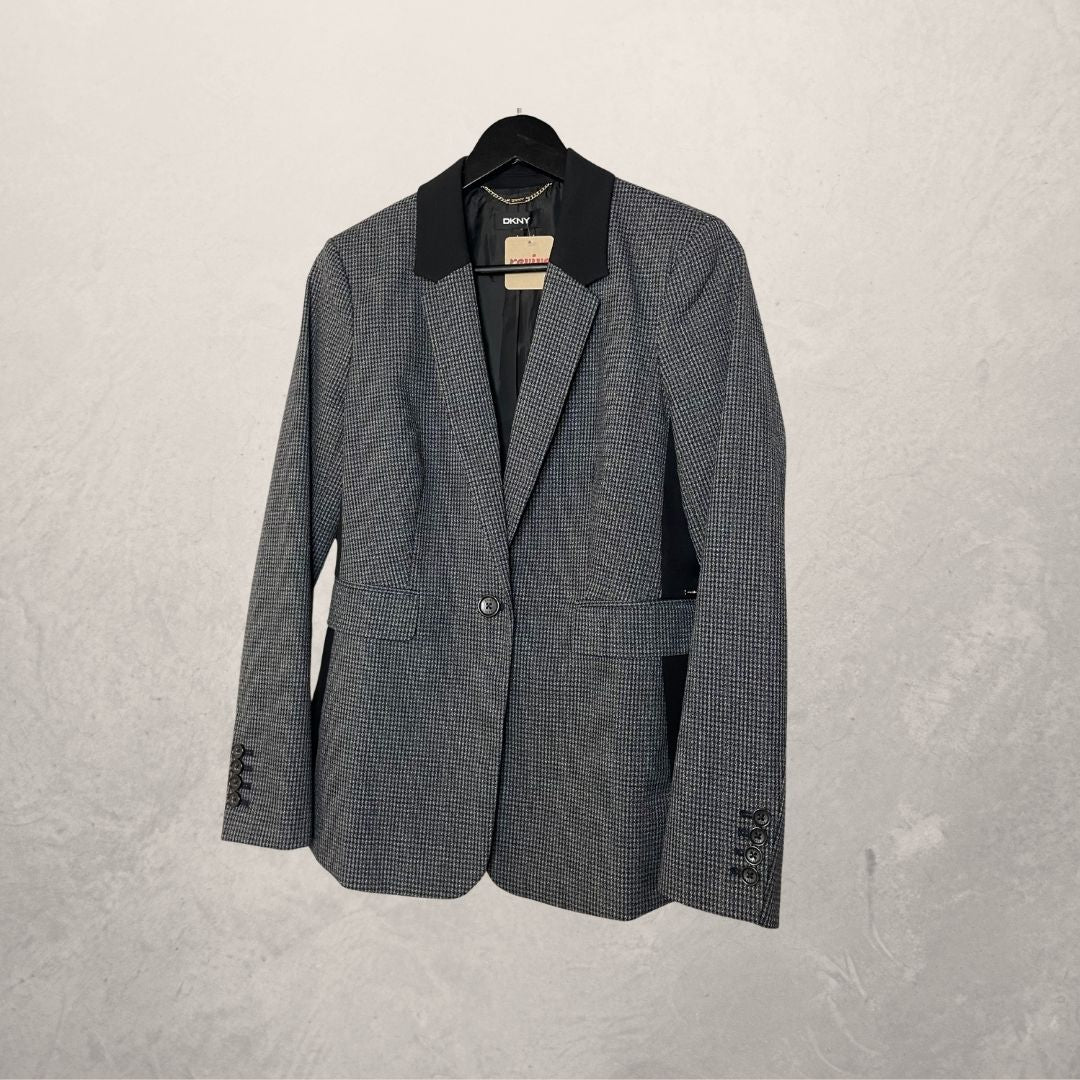 DKNY grey check blazer S