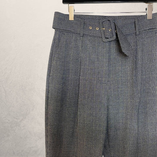DKNY grey check trousers w/belt S