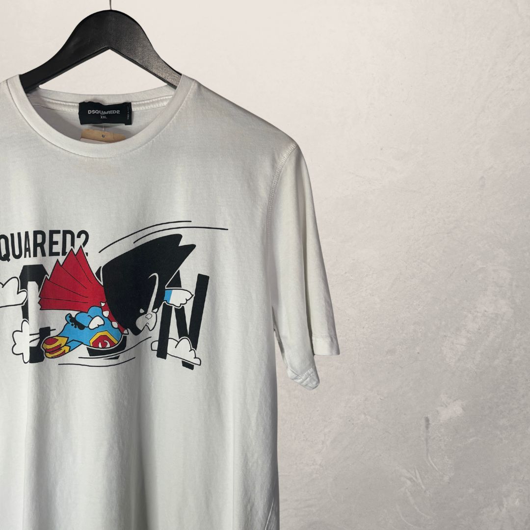 DSQUARED2 Wit Superman print T-shirt XXL