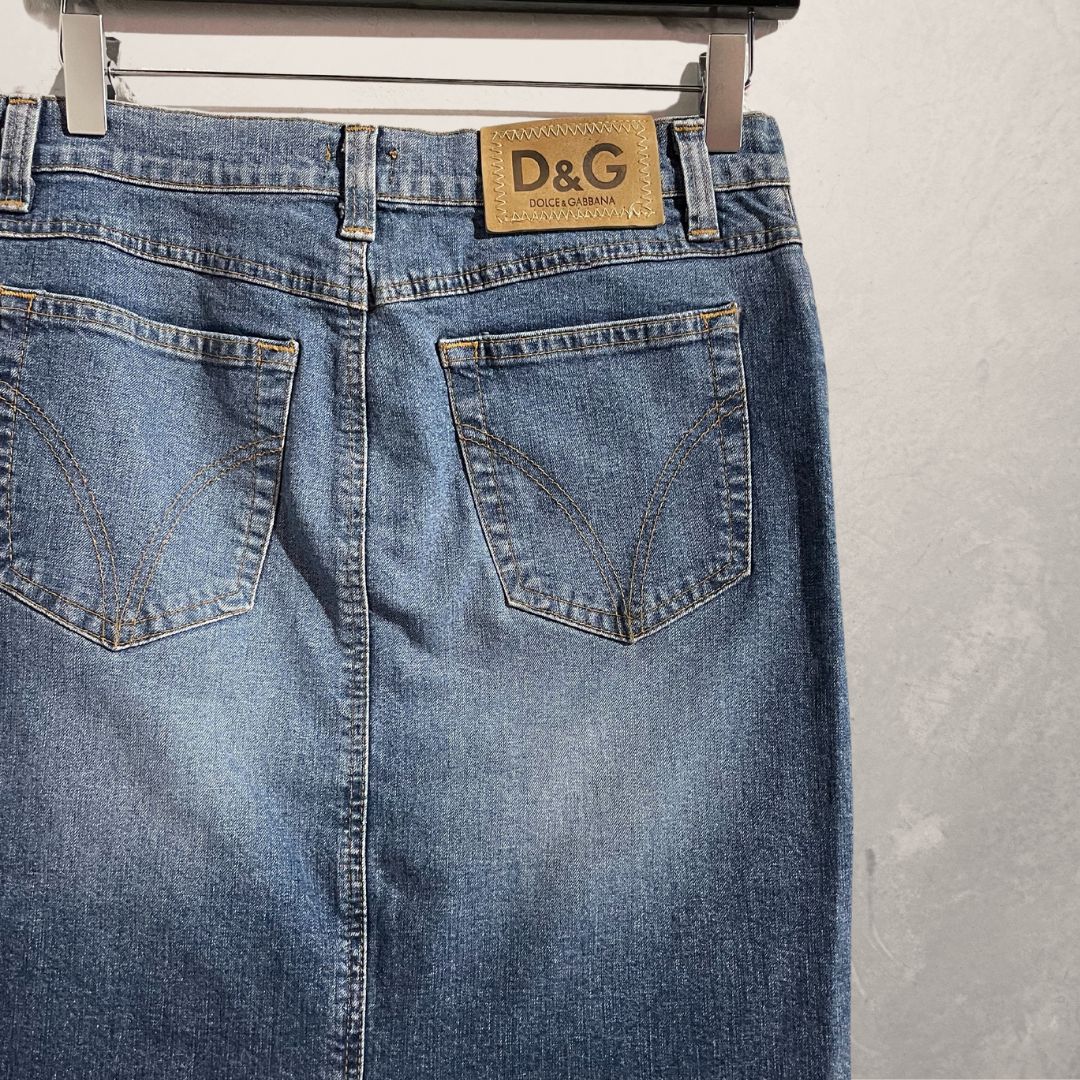 Dolce & Gabbana mid blue denim skirt L