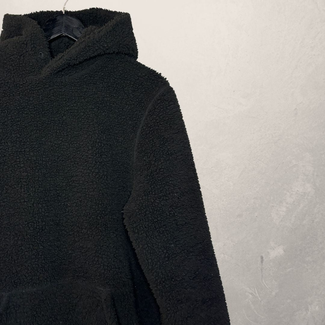 Daily Paper black fur hoodie M/L