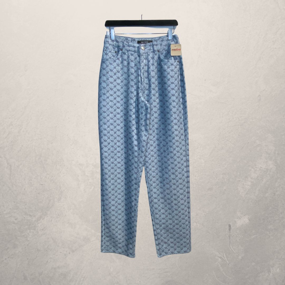 Daily Paper blue logo cotton denim jeans S