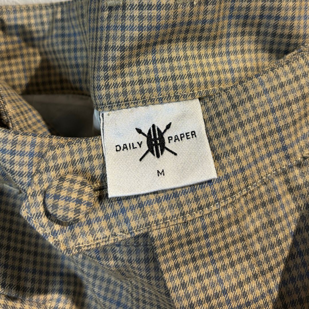 Daily Paper brown money print checkered suit pants M (set sold seperately)