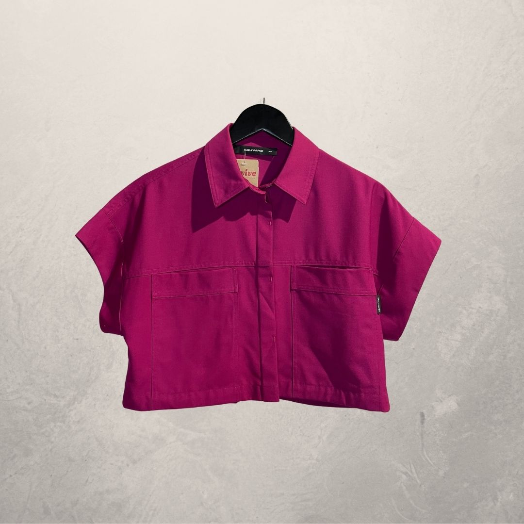 Daily Paper fuchsia cropped shirt XS (set)