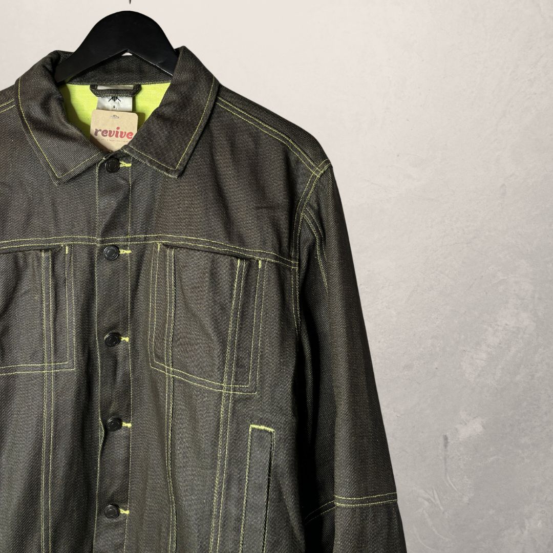 Daily Paper heat changing green lining denim jacket S