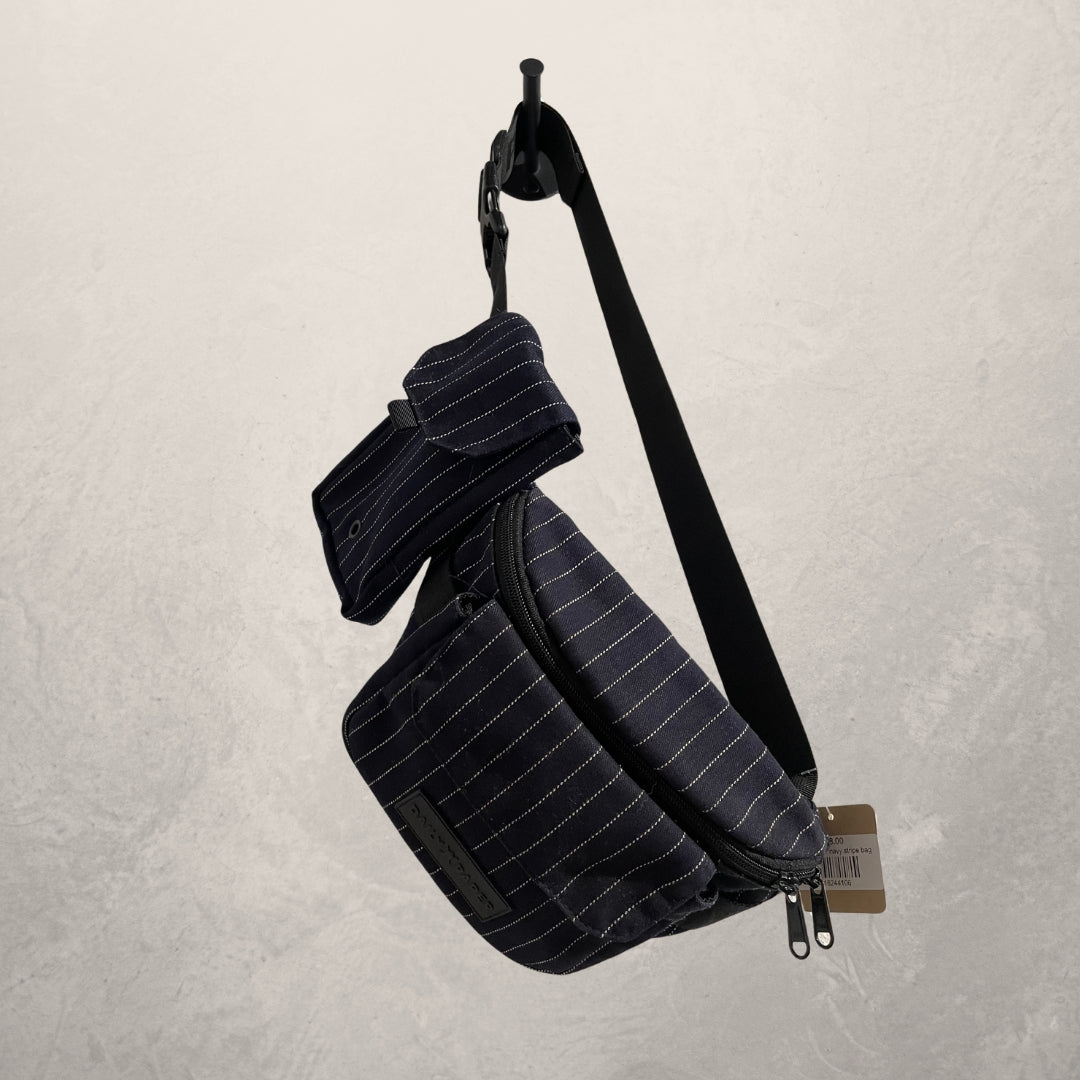 Daily Paper navy stripes crossbody bag