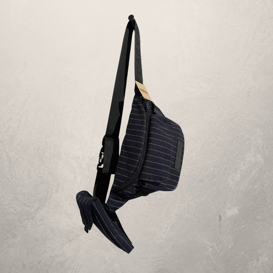 Daily Paper navy stripes crossbody bag