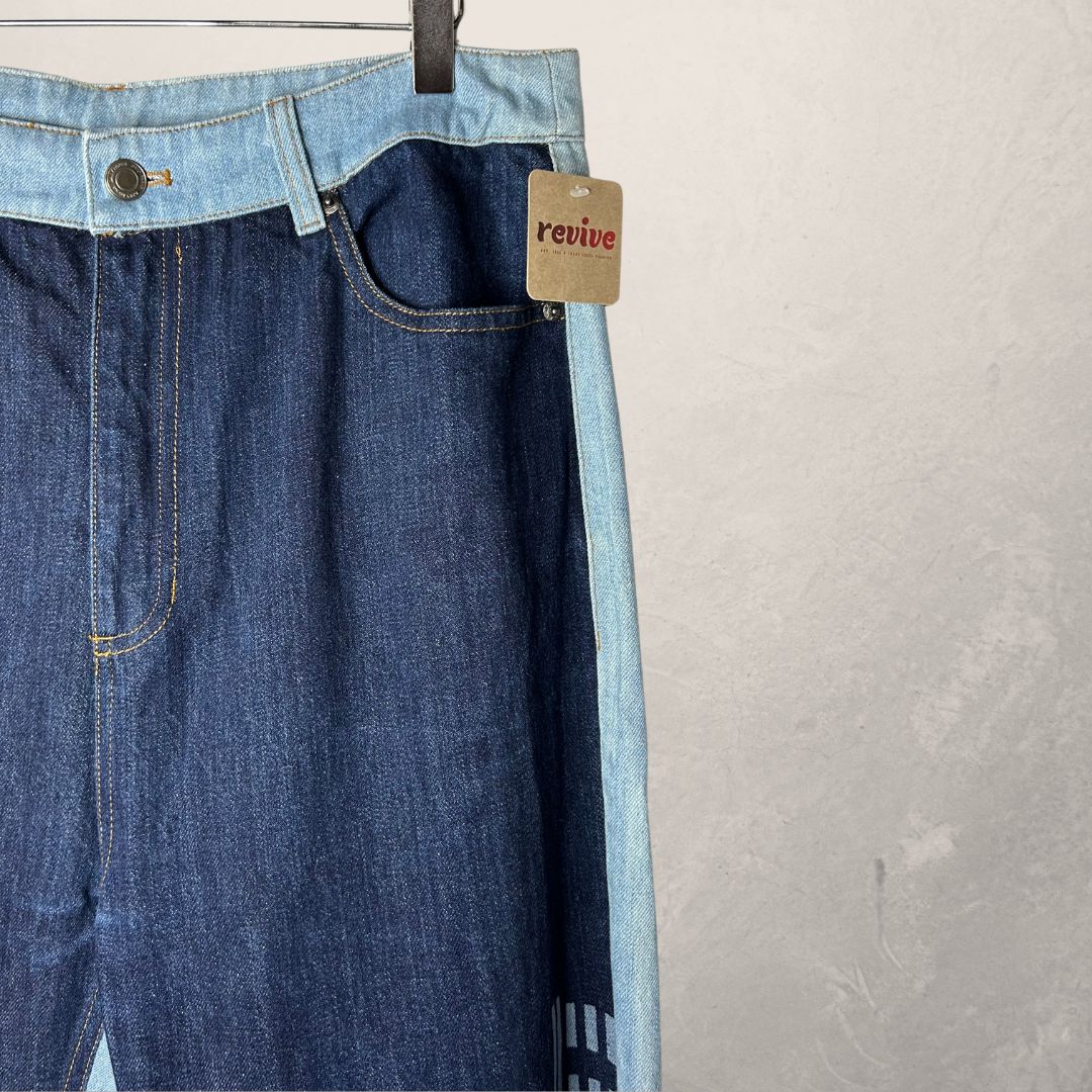 Daily Paper two-shade blue jeans M