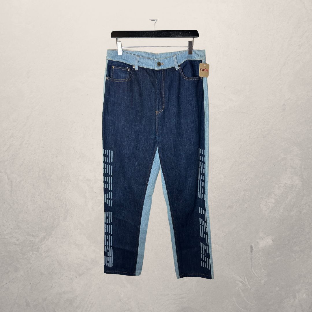 Daily Paper two-shade blue jeans M
