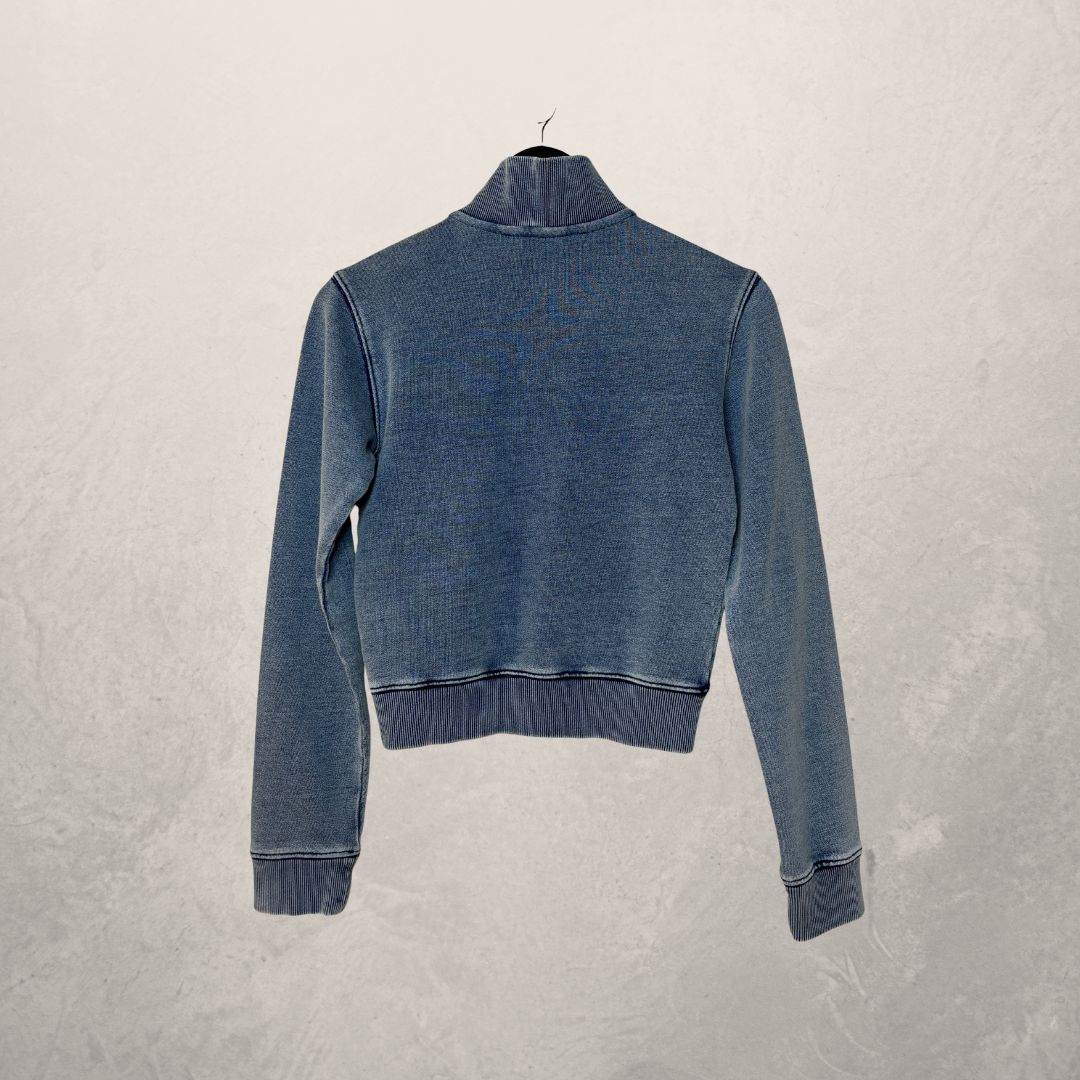 Daily Paper blue cropped zipup XS