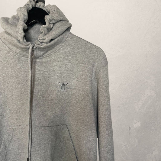 Daily paper grey cropped logo hoodie S