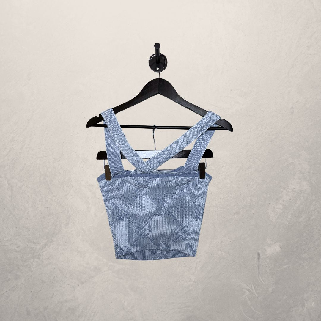 Daily paper light blue cropped knit top L (set)