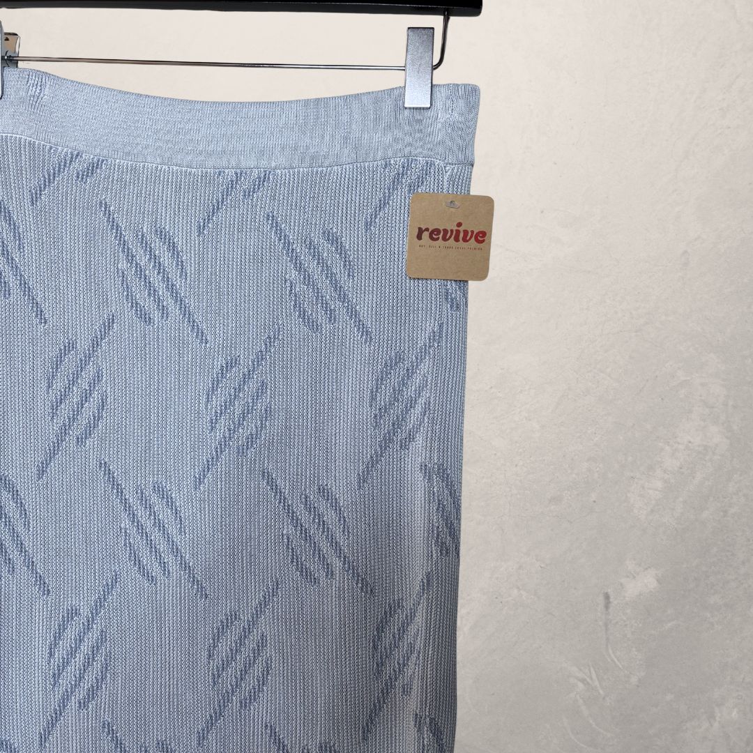 Daily paper light blue knit long skirt M (set)