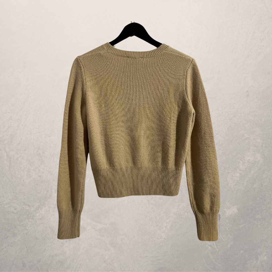 Dieselbeige trui met logo S/M