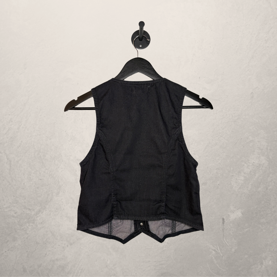 Diesel zwart spijkergilet S