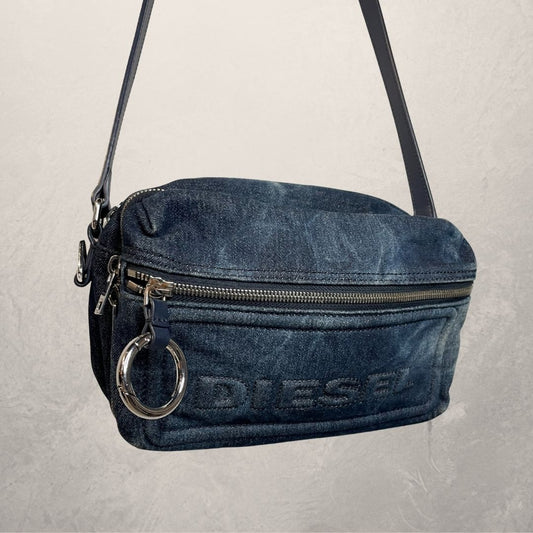 Diesel denim crossbody tas