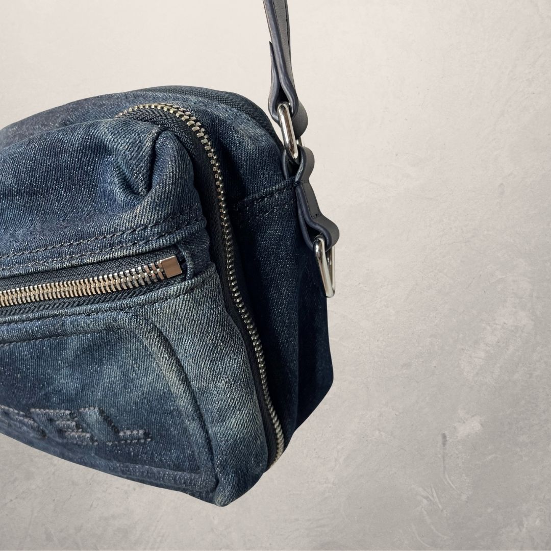 Diesel denim crossbody tas