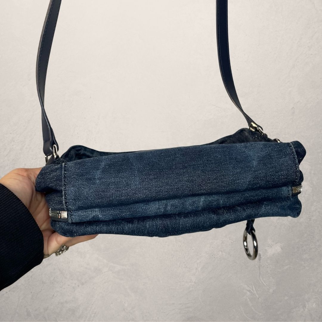 Diesel denim crossbody tas