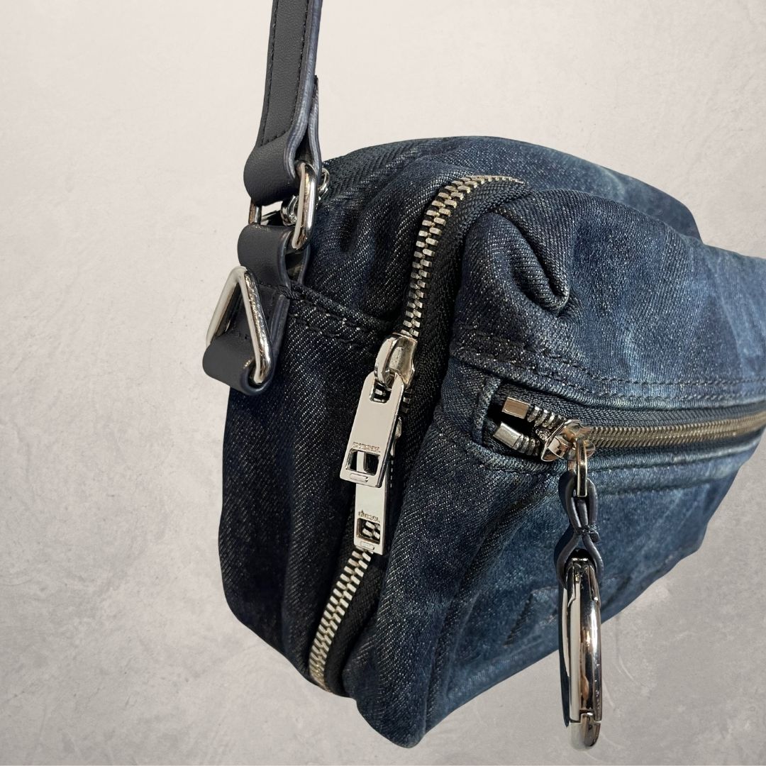 Diesel denim crossbody tas