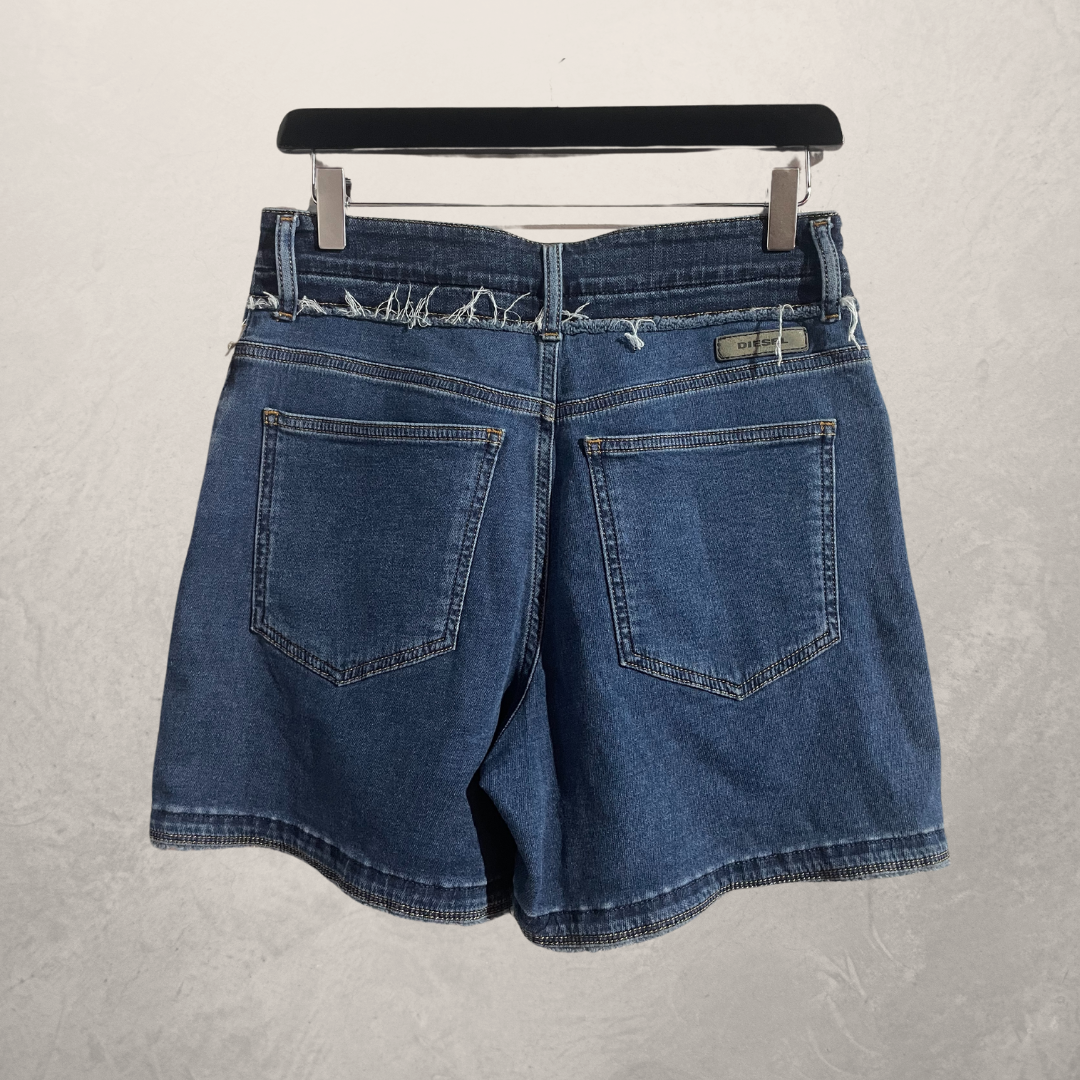 Diesel middenblauwe short met hoge taille 27