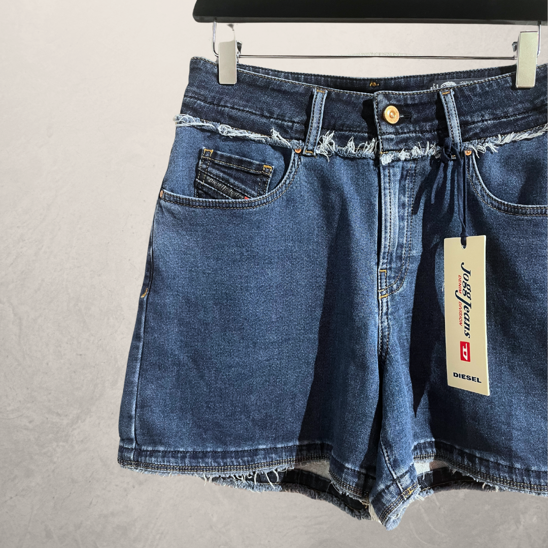 Diesel middenblauwe short met hoge taille 27