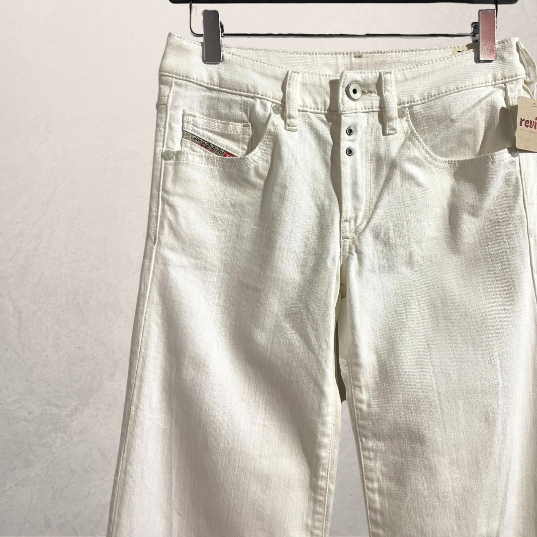 Diesel white denim pants XS