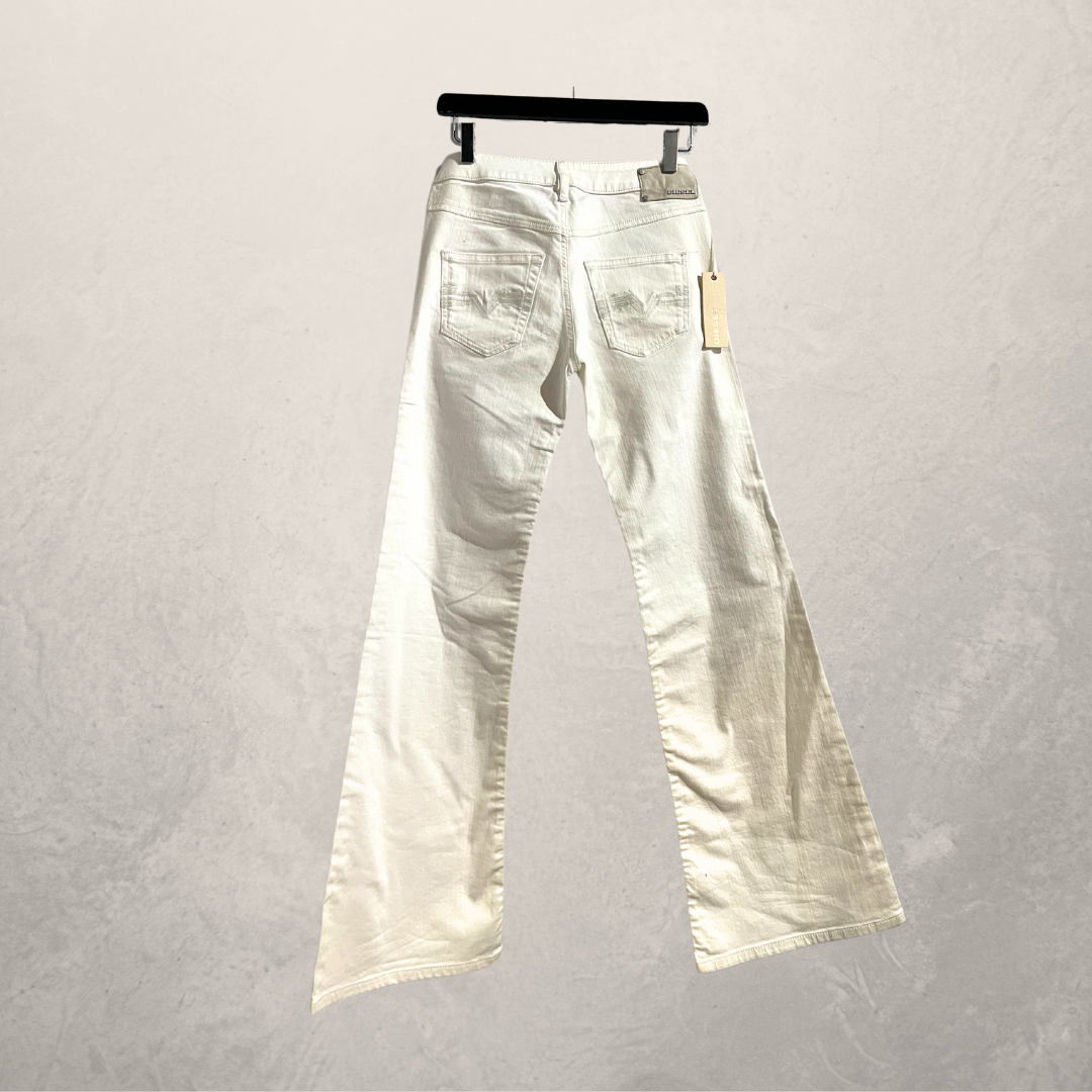 Diesel white denim pants XS